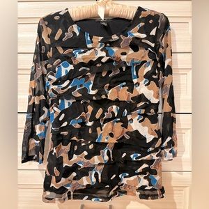 Alfani Multicolor Camouflage Top